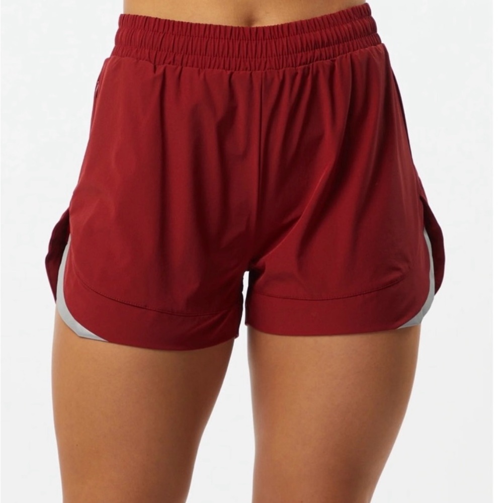 Alphalete Red Athletic Shorts Lightweight Elastic Waist